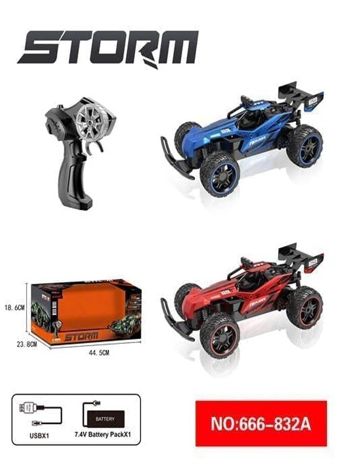 Ramokdu Remote Control Racing Storm Car 1:14 Scale 2.4Ghz High Speed Drift Stunt Car with Light and 15Km/H Maximum Speed - The Ultimate Racing Experience for Thrill Seekers - Image 2